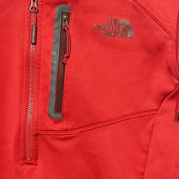The North Face Men’s Red Canyonlands Quarter Zip Up Fleece Pullover Size Small - Picture 4 of 6